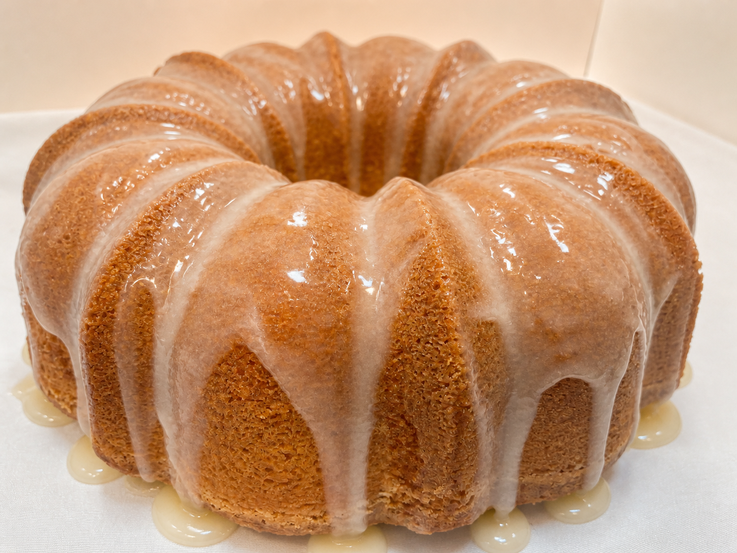 A glazed lemon pound cake