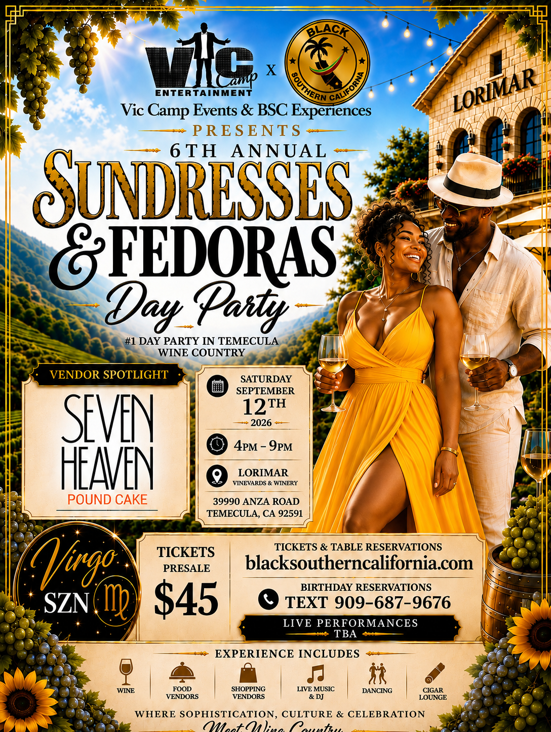 Sundresses & Fedoras Day Party event flyer